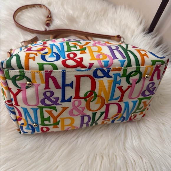 Vintage Dooney & Bourke Multicolor Satchel - Picture 5 of 16